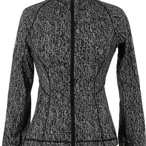 ‼️SOLD‼️ LULULEMON Luon Define, Full Zip, Black/White Magnatized Jacquard EUC.
